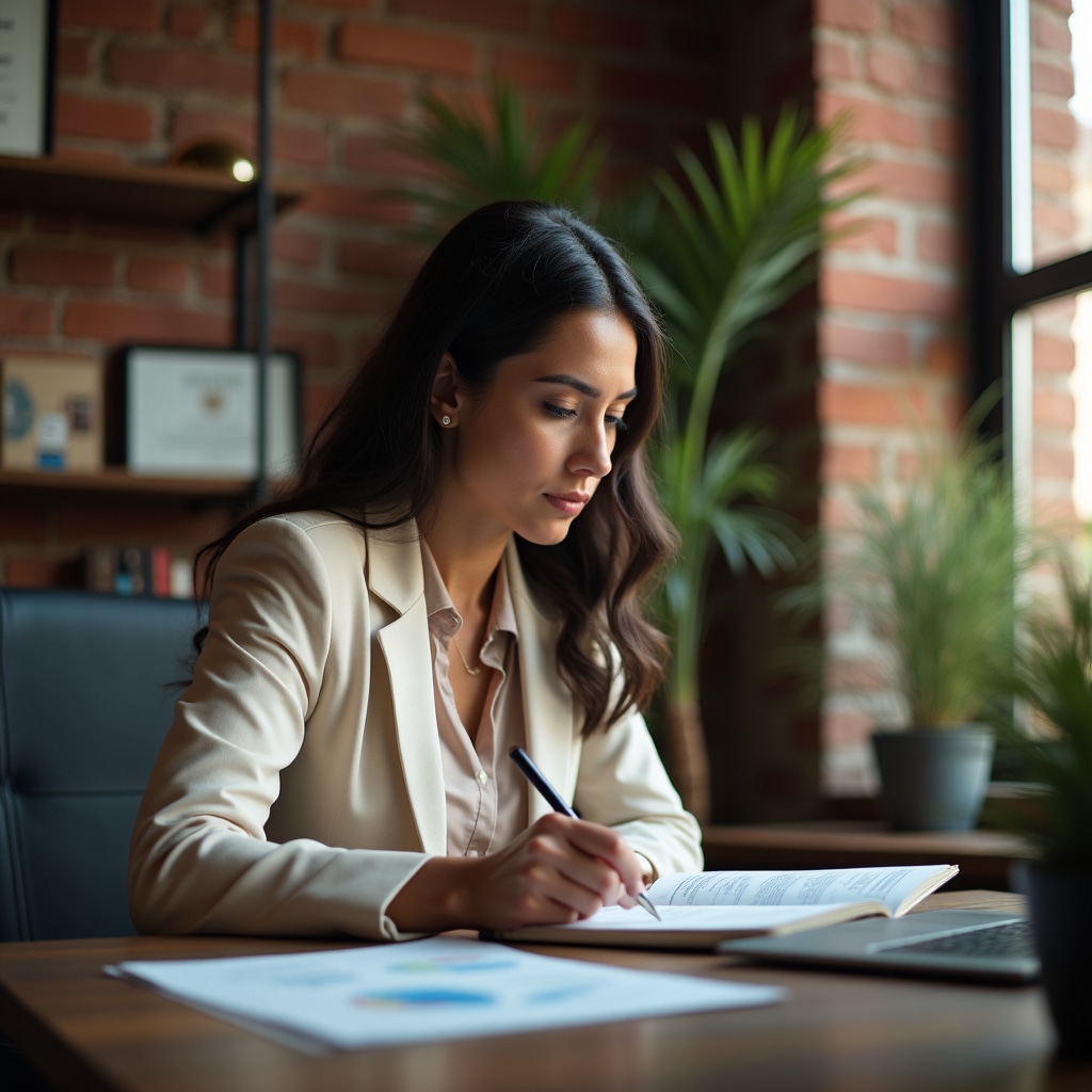 Entrepreneur analyzing financial data and payment costs