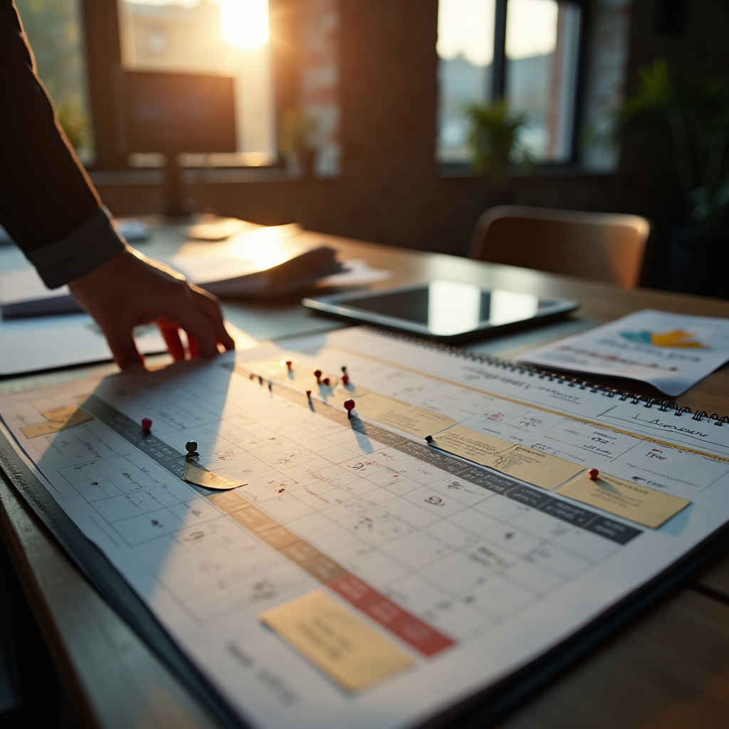 Calendar showing different processing timeframes